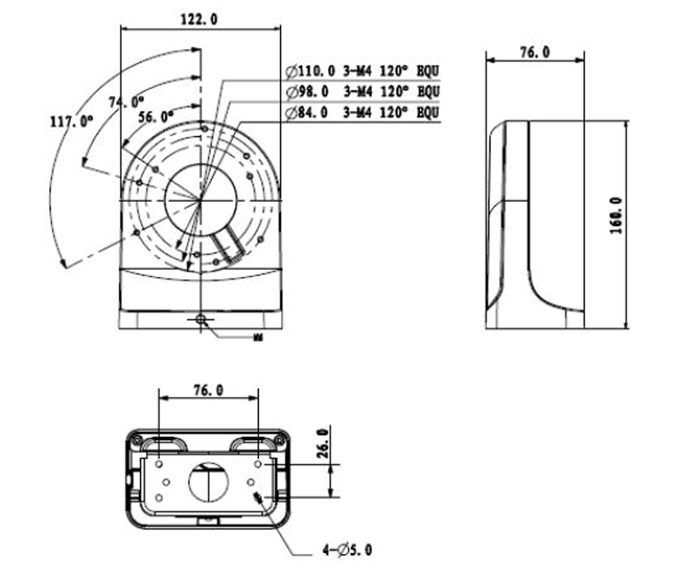 DAHUA SD22204IGCPAK - Camara mini PTZ de 2 MP HDCVI / 4X Zoom óptico con brazo de pared PFB203W incluido - Image 4