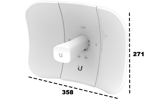UBIQUITI LITEBEAM AC LBE-5AC-GEN2 - Radio con antena integrada Airmax AC GEN2 5.8GHz diseñada para uso en exteriores con una antena de 23 dBi y una potencia de transmisión de 25 dBm, ofrece un rendimiento de hasta 450 Mbp. - Image 3