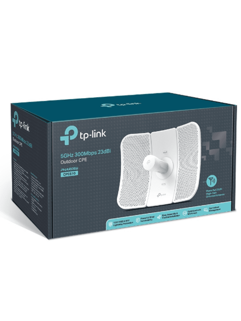 TP-LINK CPE610 - CPE para exteriores de 5 GHz con 300 Mbps, 23 dBi y hasta 300 Mbps en 5 GHz. Antena MIMO direccional 2×2 de alta ganancia con Tecnología Pharos MAXtream TDMA, Pharos Control para adminsitración centralizada. - Image 4