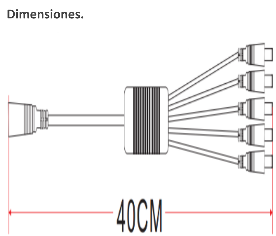SAXXON PSUWB08 - Divisor de Energía para 5 Camaras/ 1 Conector Hembra + 5 Conectores Macho/ 2.1 mm/ - Image 2