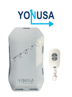 YONUSA HS - Energizador de nueva generación para solución de cerco eléctrico. Cubre 500 metros lineales o 100 metros en 5 lineas. Incluye control remoto (encendido/apagado)