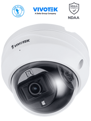 VIVOTEK FD9369 - Cámara IP Domo exterior 2 Megapixeles, Lente fijo 2.8mm, Iluminadores Smart IR 30m, Smart Motion, Micrófono integrado, Ranura MicroSD, Protección IP66, IK10, Smart Stream III, NDAA, ONVIF