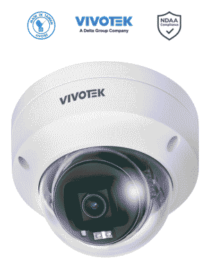 VIVOTEK FD9380-HV-V2 - Cámara IP domo exterior 5 MP, H.265, lente fijo 2.8mm, Smart IR 30m, WDR Pro, IA Smart Search, ciberseguridad Trend Micro, Ranura MicroSD, protección IP66/IK10, NDAA, ONVIF