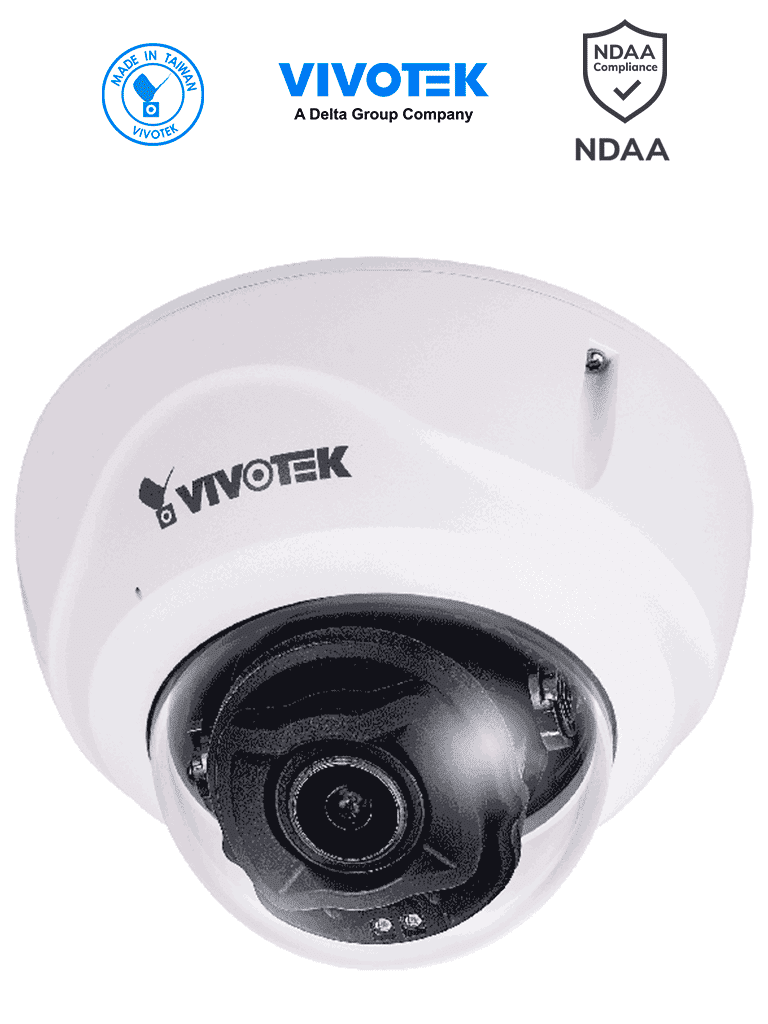 VIVOTEK FD9387-FR-v2 - Cámara IP domo exterior antivandálica 5 MP, reconocimiento facial integrado, lente varifocal motorizado 2.7-13.5mm, WDR Pro, Smart IR II 50m, ciberseguridad Trend Micro, protección IP67/IK10