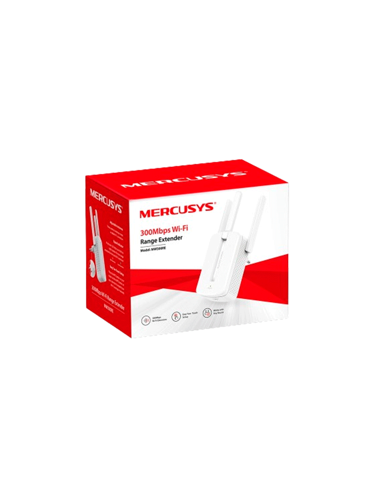 MERCUSYS MW300RE -Repetidor de cobertura WiFi N con tecnología MU-MIMO, velocidad de 300 Mbps en 2.4 GHz, 3 antenas externas y botón WPS. - Image 3