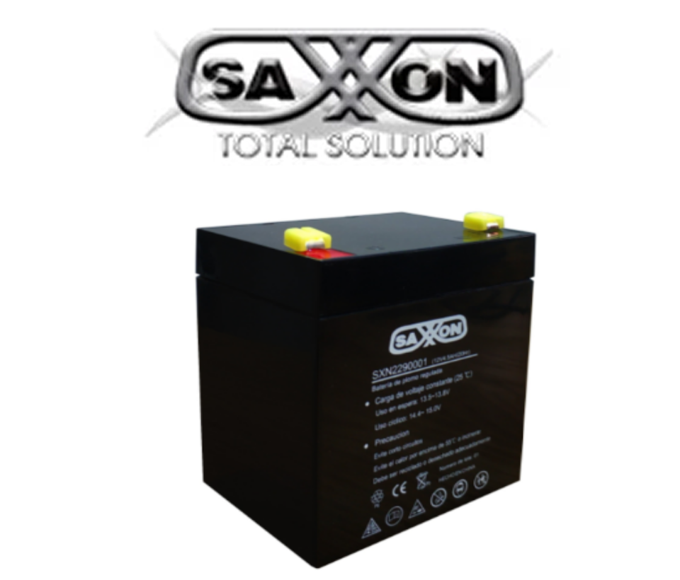 SAXXON CBAT45AH- Bateria de respaldo de 12 volts libre de mantenimiento y facil instalacion / 4.5 AH/ Compatible DSC/ CCTV/ Acceso - Image 2