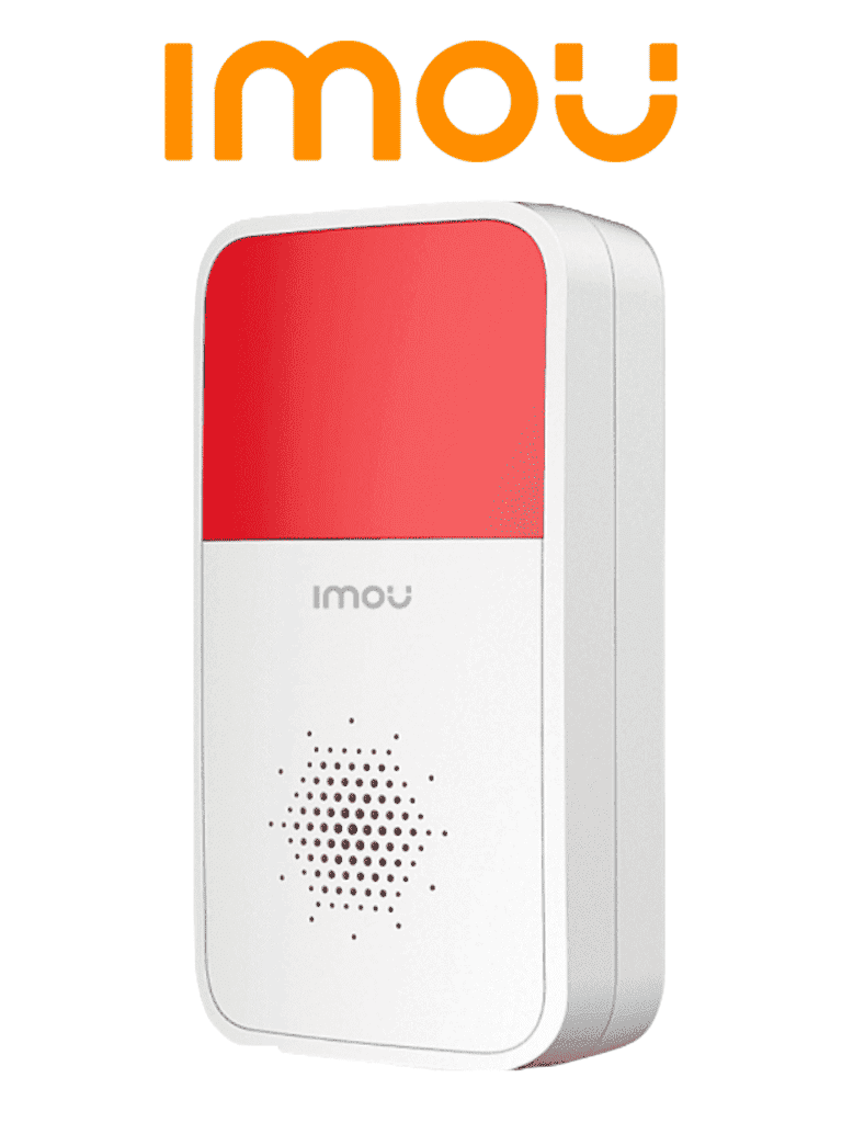 IMOU SIREN (ARA10-SW) - Sirena Inalambrica con Estrobo integrado sonido de 85 dB y frecuencia de 433 MHz. Con batería CR123A de alta duración y fácil instalación.