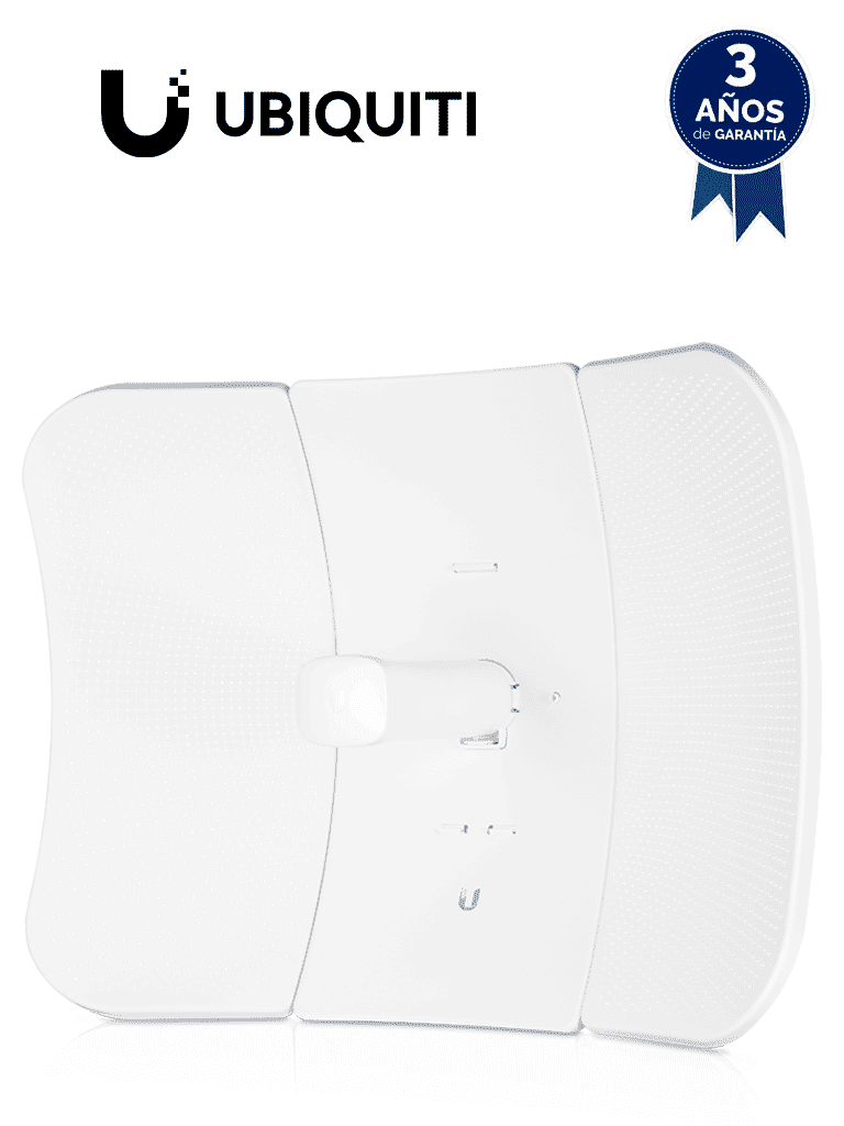 UBIQUITI LITEBEAM AC LBE-5AC-LR - Radio Airmax AC GEN2 5.8GHz para exteriores con antena integrada de 26 dBi, potencia de 25 dBm y rendimiento de hasta 450 Mbps.