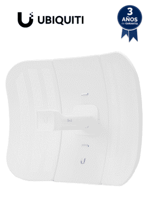 UBIQUITI LiteBeam M5 LBE-M5-23 - Radio (CPE) airMAX M5 operando en 5 GHz (5150 - 5875 MHz) con antena integrada de 23 dBi y potencia de transmisión de 25 dBm. Cuenta con 1 puerto Ethernet (10/100), ofrece un rendimiento de hasta 100 Mbps.