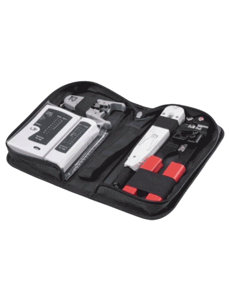 TCE LN-NET-TK-30 - Kit de Herramientas para Instalación de Redes, Probador de Cables, Ponchadoras RJ45, Pinza de Impacto y Pelacables UTP/STP - Image 2