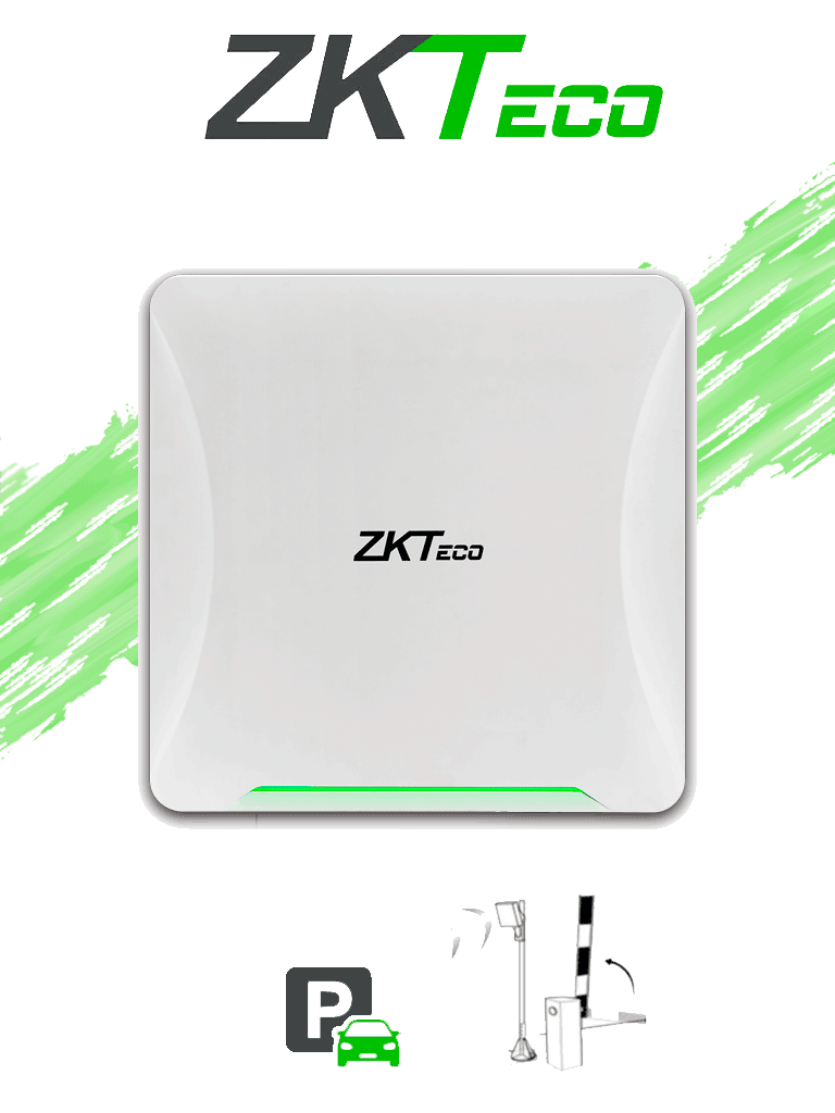 ZKTECO UHF10FPRO - Lector de TAGS (Tarjetas UHF) / Hasta 20 Mts / LED de estatus / Compatible con ZKT0980005 y ZTA151004 / Requiere Fuente TVN0830052
