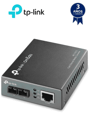 TP-LINK MC110CS - Convertidor Multimedia Mono-modo con 1 puerto RJ45 10/100 Mbps y conector de fibra SC de hasta 20 km