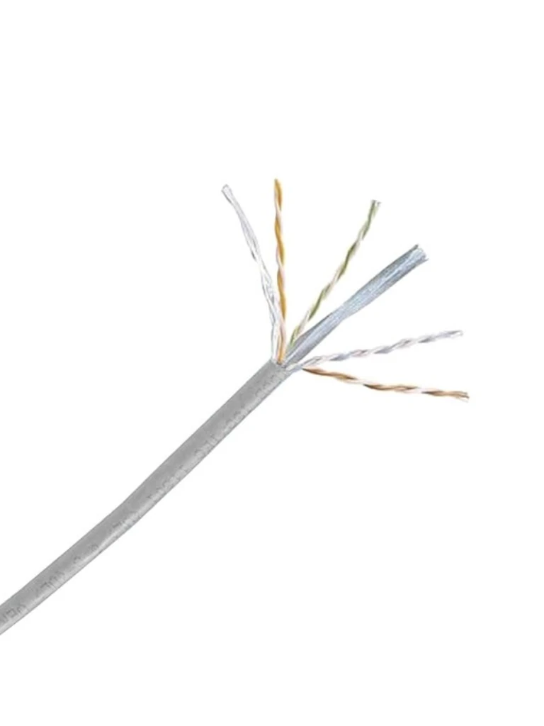 PANDUIT NUC6C04IG-FE Bobina de Cable UTP 100% cobre, NetKey / Caja con 1,000 Pies (305 metros) / 4 pares / 24 AWG / Categoría 6 / Gris