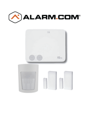 QOLSYS IQNS PACK - Paquete que contiene Sistema de Alarma IQ NS ALARM.COM autocontenido sin pantalla, Power G 915 Mhz 1 sensor PIR inalámbrico PGP9914 y 2 sensores magnéticos inalámbricos PG9303