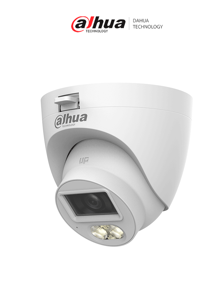 DAHUA DH-HAC-HDW1500CLQN-IL-A-S3-DIP -Camara Domo de 5 Megapixeles/Iluminación Dual Inteligente + FullColor/ Lente de 2.8 mm/ 106 Grados de Apertura/ 30 Metros de IR y Luz Visible/ Micrófono Integrado/ IP67/ Soporta: CVI/CVBS/AHD/TVI/