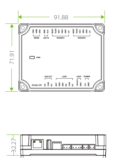 ZKTECO DM10 - Expansor para Panel de Control de Acceso C2-260 ZKT0720004 para Aumentar 1 Puerta por medio de RS485 / Agregando el Expansor DM10 puedes Aumentar y Controlar hasta 8 Puertas / Cuenta con Comunicación Wiegand / - Image 6
