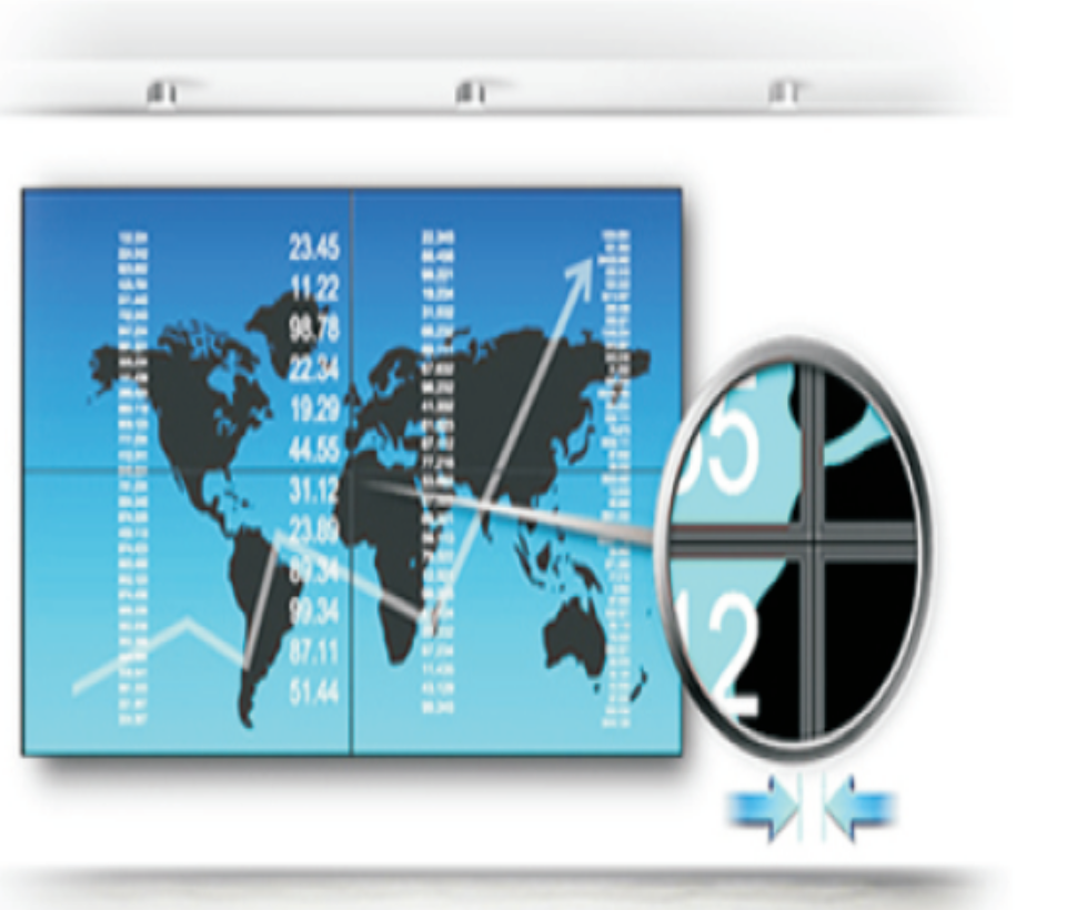 SAXXON AN5535B1 - Pantalla LED de 55 pulgadas para video wall / 1080p / Marco ultra delgado 3.5 mm / Brillo 500 CD / M2 / PIP / 1 HDMI / 1 DVI / 1 VGA / 1 B NC / - Image 2