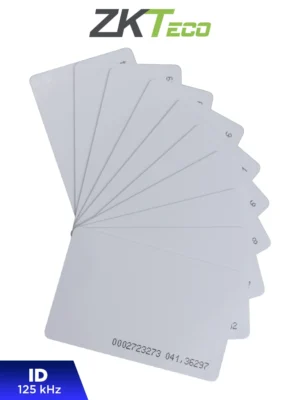 ZKTECO IDCARDN - Paquete con 10 Tarjetas ID con Frecuencia de 125 kHz, 1 mm de Grosor con Folio Impreso