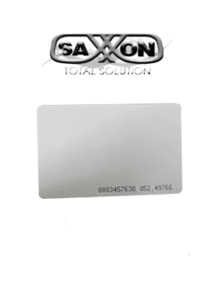 SAXXON SAXDUAL03 - TAG De PVC Con Tecnología Dual / UHF / ID / Compatible con Lectoras SAXR2656 & SAXR2657 y de Lectoras de Proximidad 125 khz / EPC GEN2 / Folio Impreso / Imprimibles Compatibles con Controles de Acceso