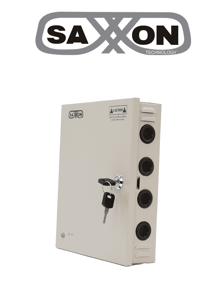 SAXXON SX10A9CH - Fuente de Poder Profesional 12 VCD / 10 Amperes / 9 Canales / 1.1 Amperes por Canal / Protección contra Sobrecargas / Led Indicador de Funcionamiento