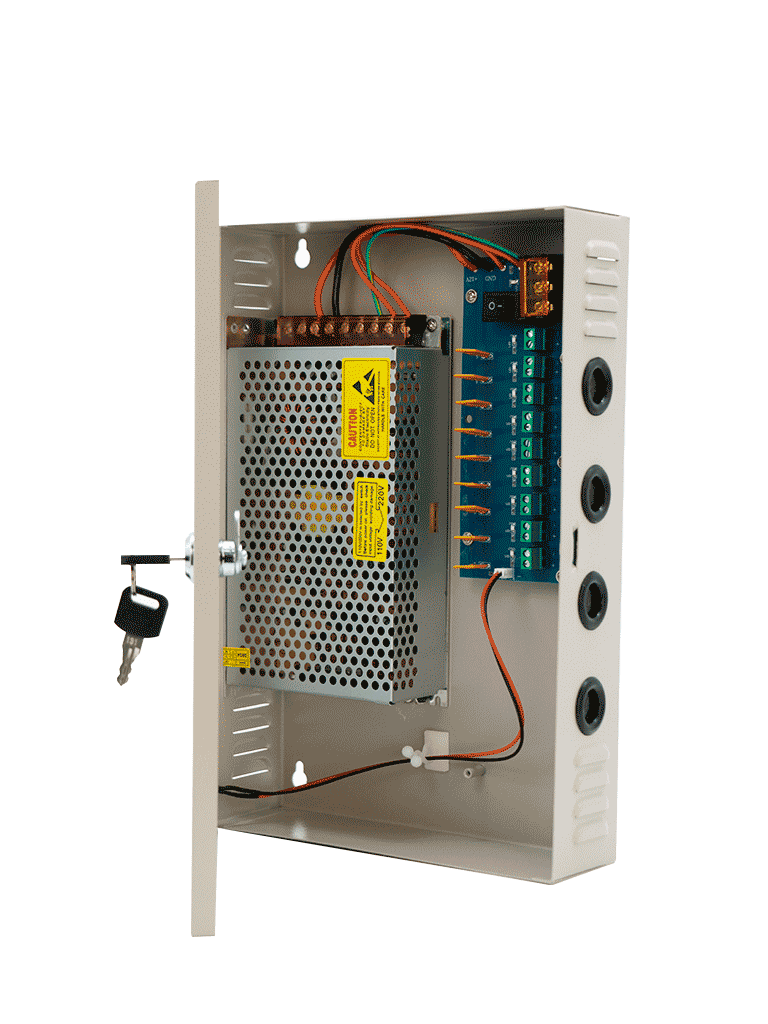 SAXXON SX20A9CH - Fuente de Poder Profesional 12 VCD / 20 Amperes / 9 Canales / 2.2 Amperes por Canal / Protección contra Sobrecargas / Led Indicador de Funcionamiento - Image 2