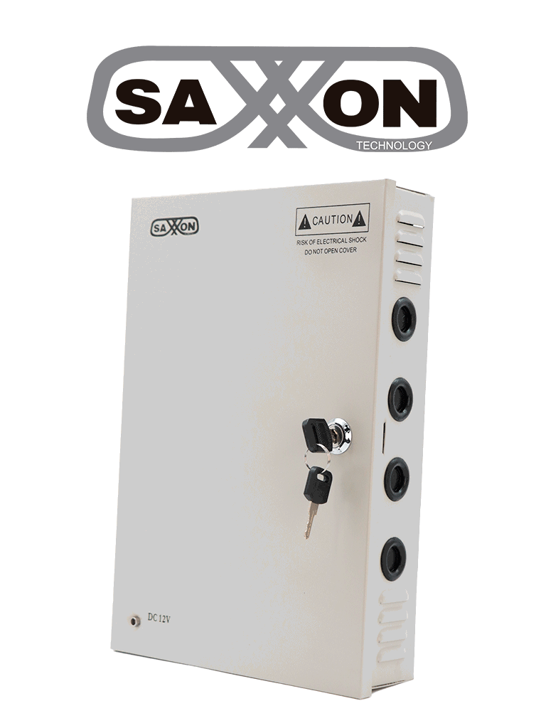 SAXXON SX30A18CH - Fuente de Poder Profesional 12 VCD / 30 Amperes / 18 Canales / 1.6 Amperes por Canal / Protección contra Sobrecargas / Led Indicador de Funcionamiento / Con Switch 110/220V