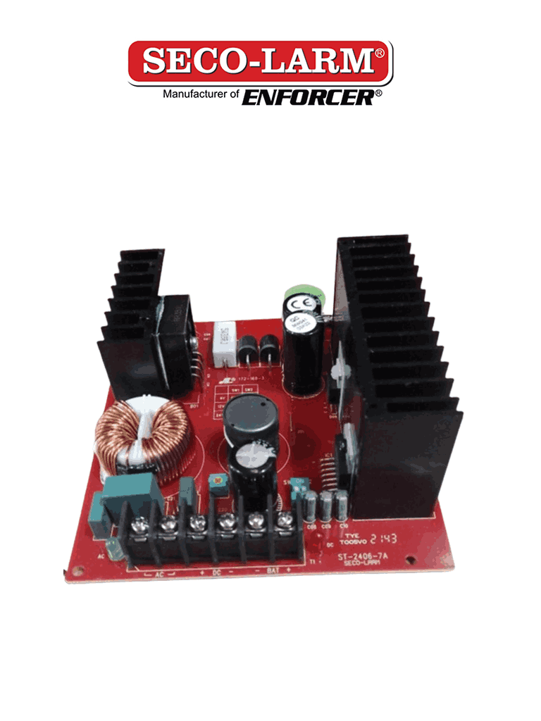 Seco-Larm ST24067AQ- Fuente de Poder con Cargador Batería 7 Amp 6/12/24 VCD - Image 2