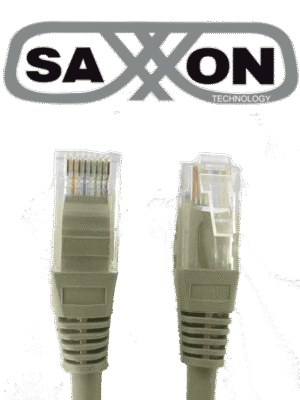 SAXXON P5E1UG - Cable patch cord UTP 1 metro / CAT 5E / Color gris