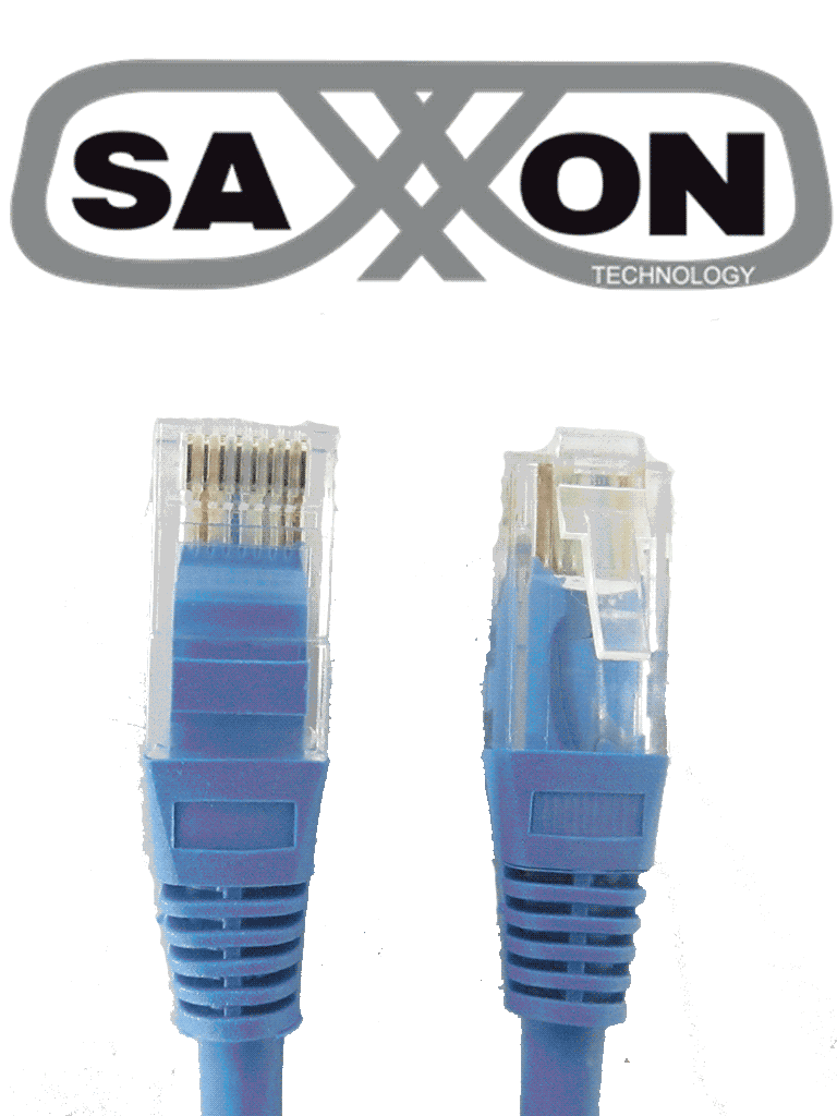 SAXXON P5E1UA - Cable patch cord UTP 1 metro / CAT 5E / Color azul