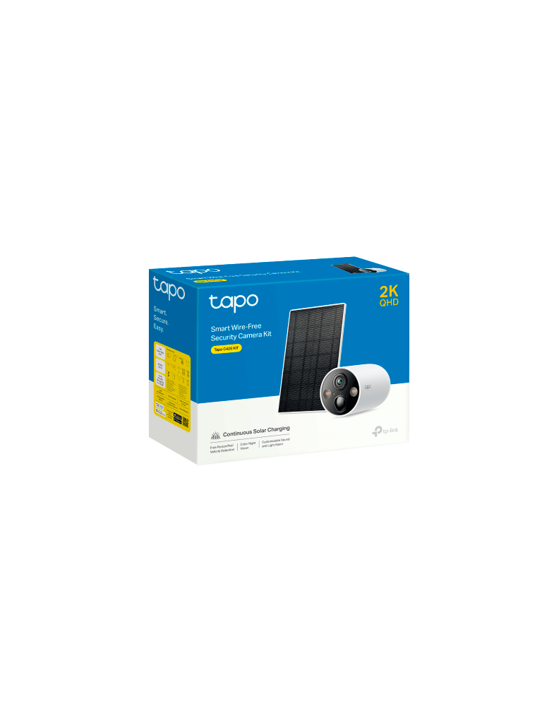 Tapo C425 KIT Cámara de Vigilancia Wi-Fi Solar con Vista 2K QHD y Detección IA Avanzada gratuita, Grabación de Vídeo 2K QHD, Alimentación Ininterrumpida. IP66. - Image 2
