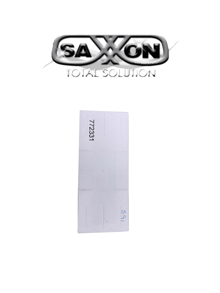 SAXXON THF02 - TAG De papel ADHERIBLE / Altas temperaturas / Compatible con Lectoras SAXR2656 & SAXR2657 / Folio Impreso