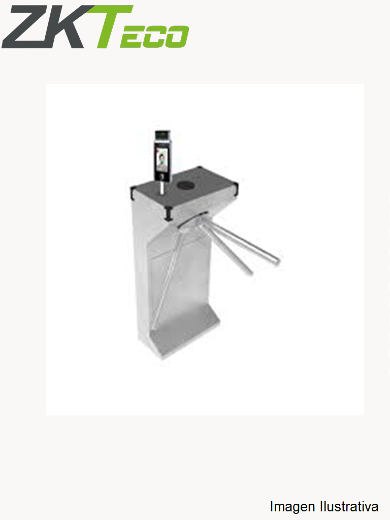 ZKTECO TS1000D - Torniquete Bidireccional / Acero SUS304 / 110V / 25 a 30 x Min / Carril 50 cm / Exterior Protegido / 1 millón de Ciclos / No cuenta con Lectores y Panel / Compatible Rostro, Palma, Huella, Tarjeta, QR - Image 4