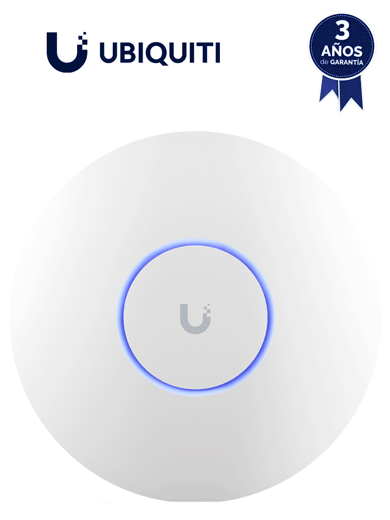 UBIQUITI U6-ENTERPRISE- Punto de Acceso WiFi 6 Enterprise/ MIMO 4x4/ Alta Densidad de Usuarios/ Freciencia WiFi 2.4GHz & 5GHz & 6GHz/ 1 Puerto RJ45 2.5GBE