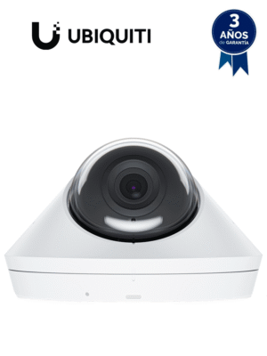 UBIQUITI UVC-G4-DOME - Cámara IP domo 4 MP, Lente Fijo, PoE, Iluminadores IR 9 Mts, Micrófono y Bocina integrados, Deteccion de eventos IA, Administrable a través de UniFi Protect.