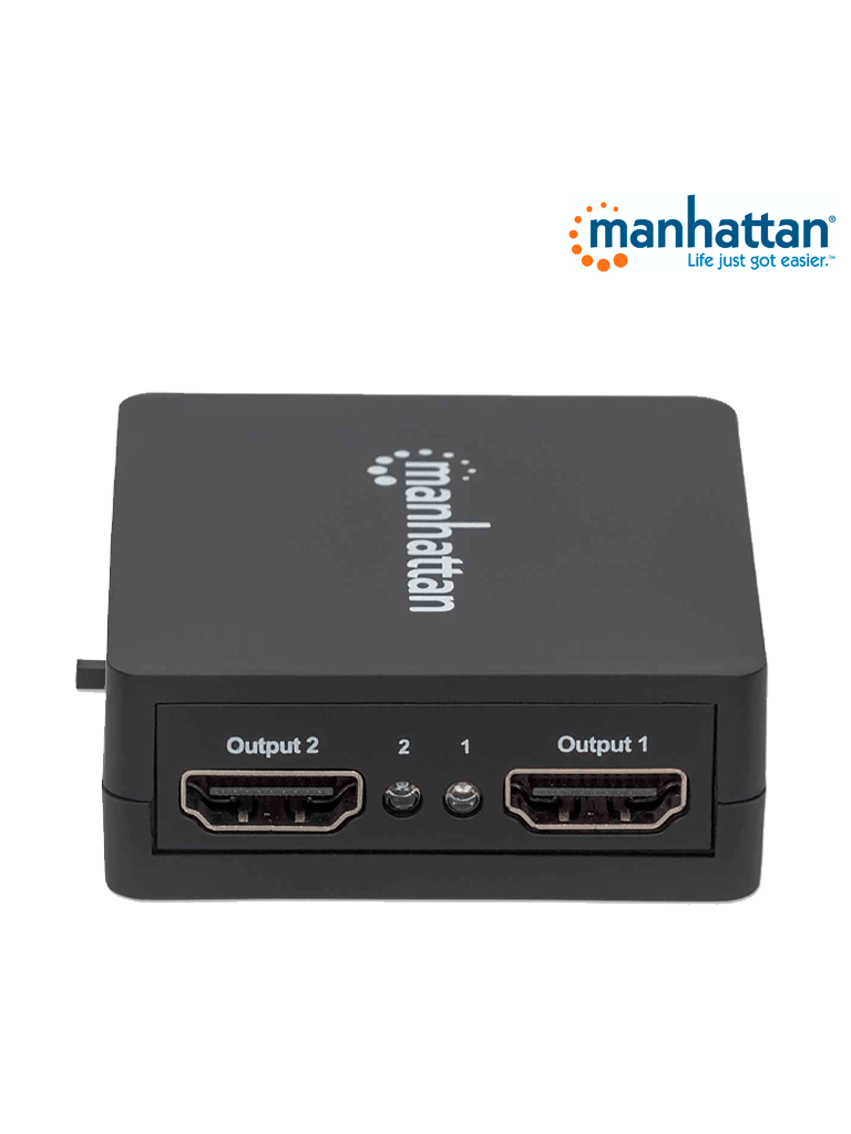 MANHATTAN 207652 - Splitter / Divisor de Video HDMI/ FullHD/ 1 Entrada y 2 Salidas/ Distancia de Entrada 15 Metros/ Distancia de Salidas 15 Metros/ Soporta Conexión en Cascada/ Soporta sonido LPCM, Sonido Master DTS-HD y Dolby TrueHD/ - Image 5