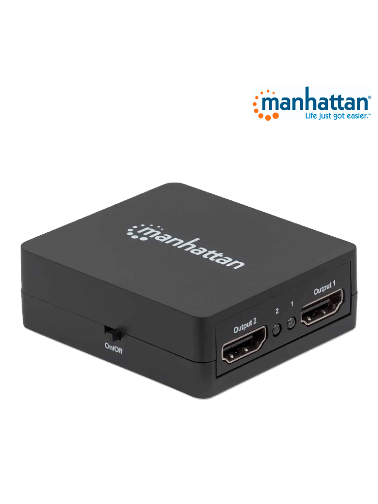 MANHATTAN 207652 - Splitter / Divisor de Video HDMI/ FullHD/ 1 Entrada y 2 Salidas/ Distancia de Entrada 15 Metros/ Distancia de Salidas 15 Metros/ Soporta Conexión en Cascada/ Soporta sonido LPCM, Sonido Master DTS-HD y Dolby TrueHD/ - Image 4