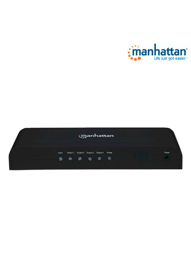 MANHATTAN 207515 - Splitter / Divisor de Video HDMI/ 1 Entrada y 4 Salidas/ Resolucion 4k @ 30Hz/ Soporta Video full 3D y Color Profundo/ Soporta Sonido Comprimido DTS-HD Master y Sonido Envolvente/ - Image 6