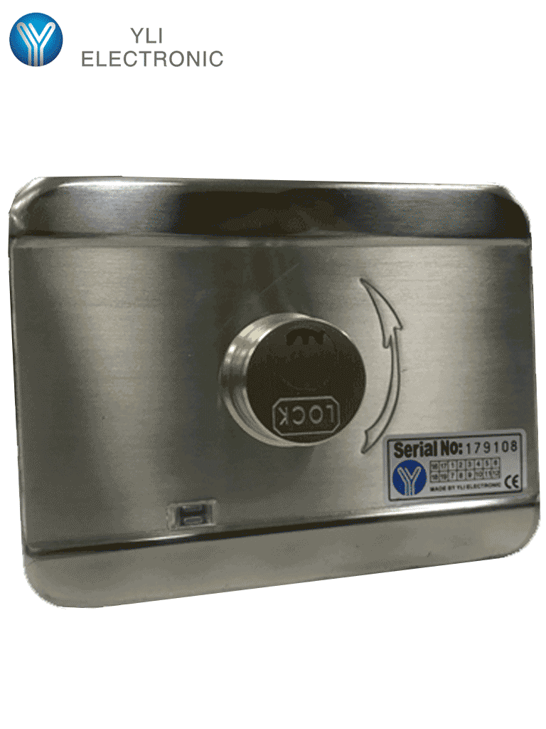 YLI ABK703BS - Cerradura inteligente con cierre automático cuenta con juego de 3 llaves, sensor con luz LED de status o correcto cerrado, apertura con pulso voltaje de 12VDC - Image 2
