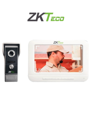 ZKTECO VDP03B3 Kit - Kit de Videoportero Analógico / Monitor de 7 Pulgadas / Frente de Calle con cámara de 1 MP / Angulo de Visión 87° / Conexión hasta 4 monitores