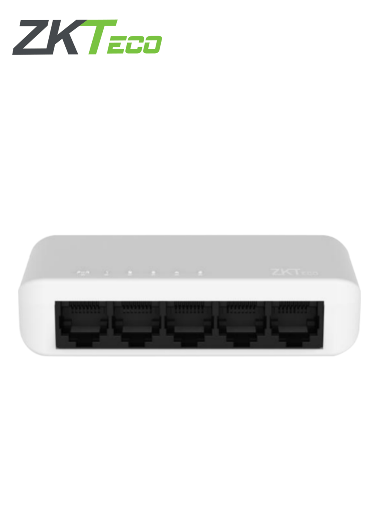ZKTECO CDTSE55C - Switch para Escritorio de 5 Puertos / Fast Ethernet 10/100 / Diseño Compacto / Auto MDI/MDIX / Indicadores de funcionamiento / Carcasa de Plástico / No Administrable