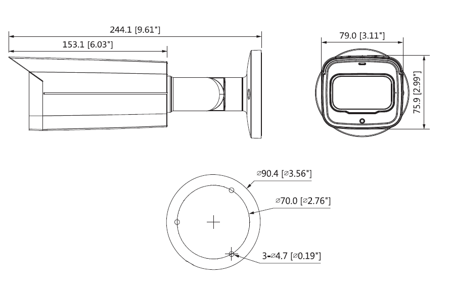 DAHUA HFW2802T-Z-A - Camara Bullet 4k Starlight/ 8 Megapixeles/ Lente Motorizado 3.7 a 11mm/ 0.005 Lux color/ WDR Real 120dB/ Ir 80 Mts/ Microfono Integrado + 1 Canal de Audio/ IP67/ - Image 2