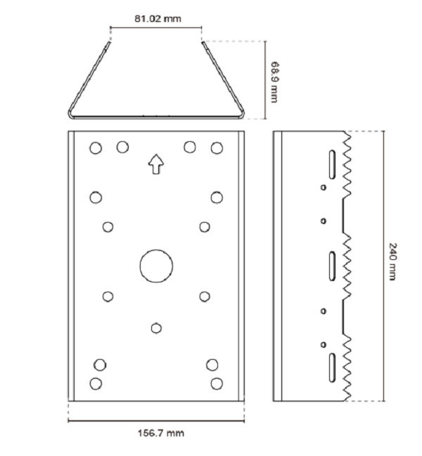VIVOTEK AM-314 -Soporte para montaje en poste de cámaras y gabinetes para exterior, fabricado en acero y de color blanco - Image 2
