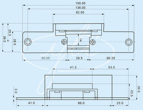 YLI YS130NO - Cerradura Eléctrica para Control de Acceso / Función NO / 12 VDC / Compatible con controles de acceso / Fail Secure - Image 2