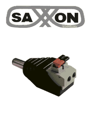SAXXON SX52A - Adaptadores MachoTipo Jack Polarizado / Paquete de 10 piezas / Terminales de Presión / Fácil Instalación/ 12v