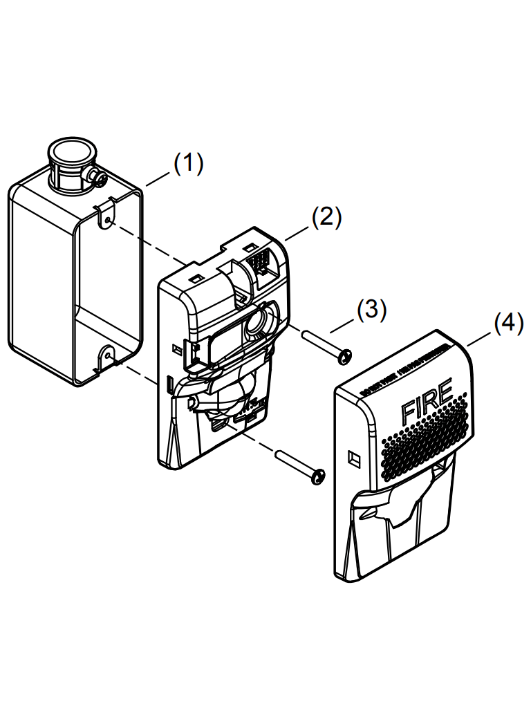 KIDDE F_EG1AVRF - Sirena Estroboscópica Compacta / 15-75 DC / Roja / Logo FIRE - Image 2