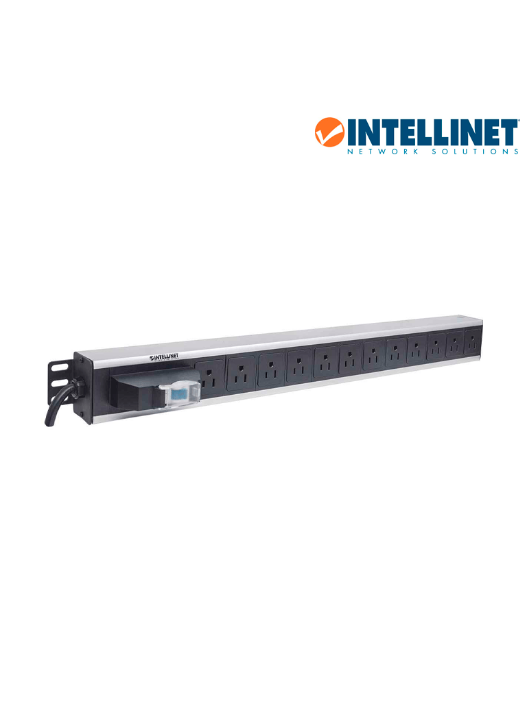 INTELLINET 713955- Barra PDU / 12 cont. / Gabinetes y Racks, / Vertical / Interruptor doble / Conta cortos circuitos - Image 2