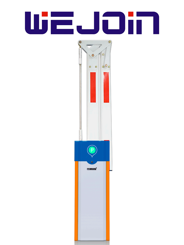 WEJOIN WJCB101VFIL33D180 - Barrera Vehicular Izquierda / Alto flujo / Motor 24 VDC / Brazo Octagonal Articulado De 3 Metros A 180 Grados / Velocidad 3 Segundos / Dirección ajustable