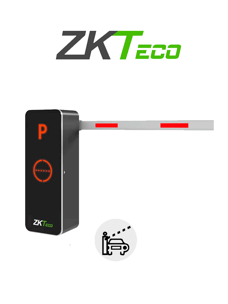 ZKTECO BGM1030L - Barrera Vehicular / Brazo Recto Dirección Ajustable / 3 Metros / Gabinete con Luz LED / Indicador de Estado / 1.5 s de apertura / Incluye 2 controles / Módulo Wi-Fi para conectarse con la App ZK Barrier gratuita y aperturar o cerrar