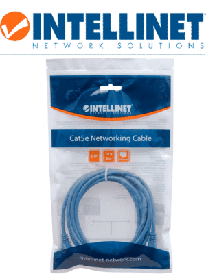 INTELLINET 342599 Cable de red, Cat6, UTP RJ45 Macho / RJ45 Macho, 7 ft. (2.0 m), Azul