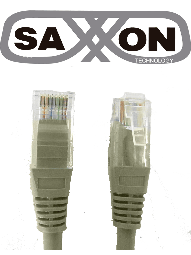 SAXXON P62UG - Cable patch cord UTP 2 metros / CAT 6 / Color gris